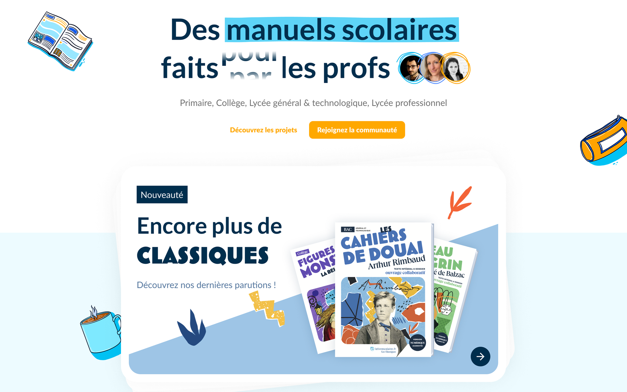 Lelivrescolaire : des manuels scolaires pour et par les professeurs.